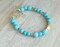 Beautiful Turquoise Howlite bracelet with 18k gold toggle lariat and Hematite Gold Accents, with gift bag, custom sized product 2